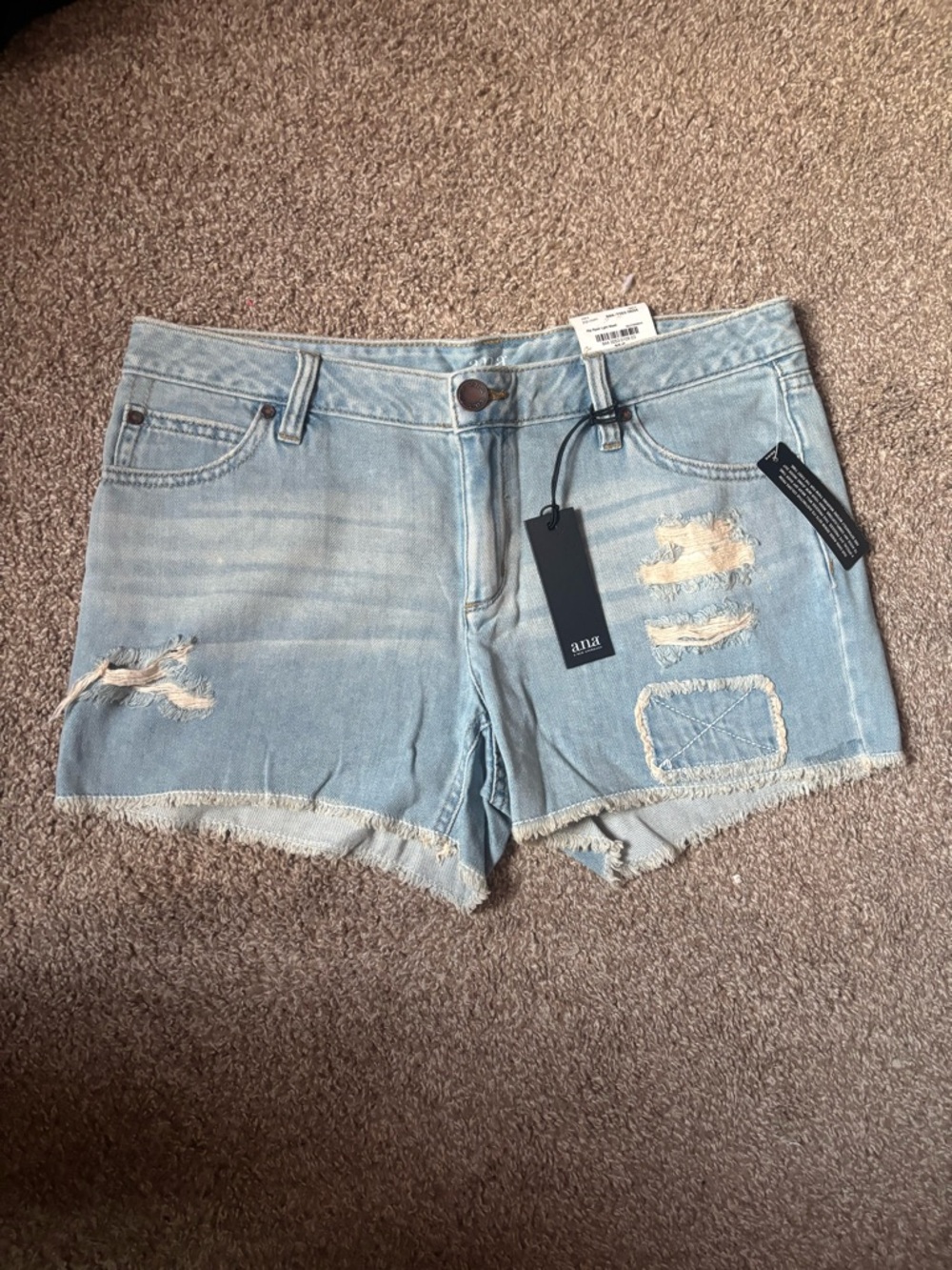 jcpenney Light Blue Distressed Denim Shorts